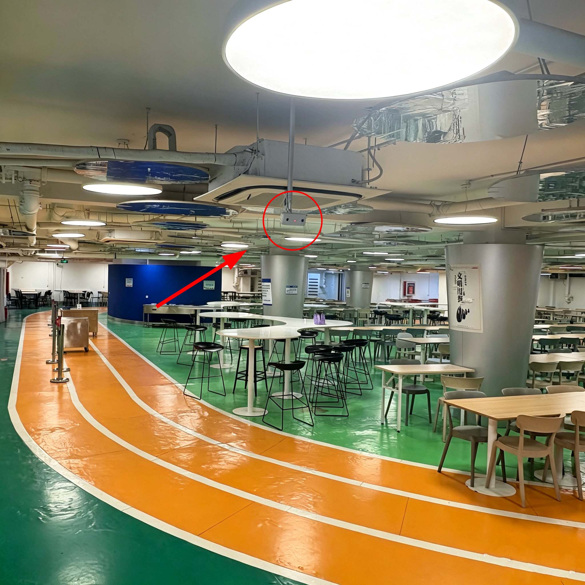 安吉升双目客流统计监控摄像机，为北大附中智慧食堂建设助力！